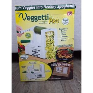 Veggetti Pro Table-Top Vegetable Spiralizer - New Open Box - 3 Stainless Blades